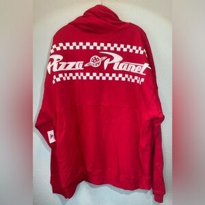 Disney Parks Toy Story Pizza Planet Spirit Jersey Zip Hoodie Adults XXL NWT